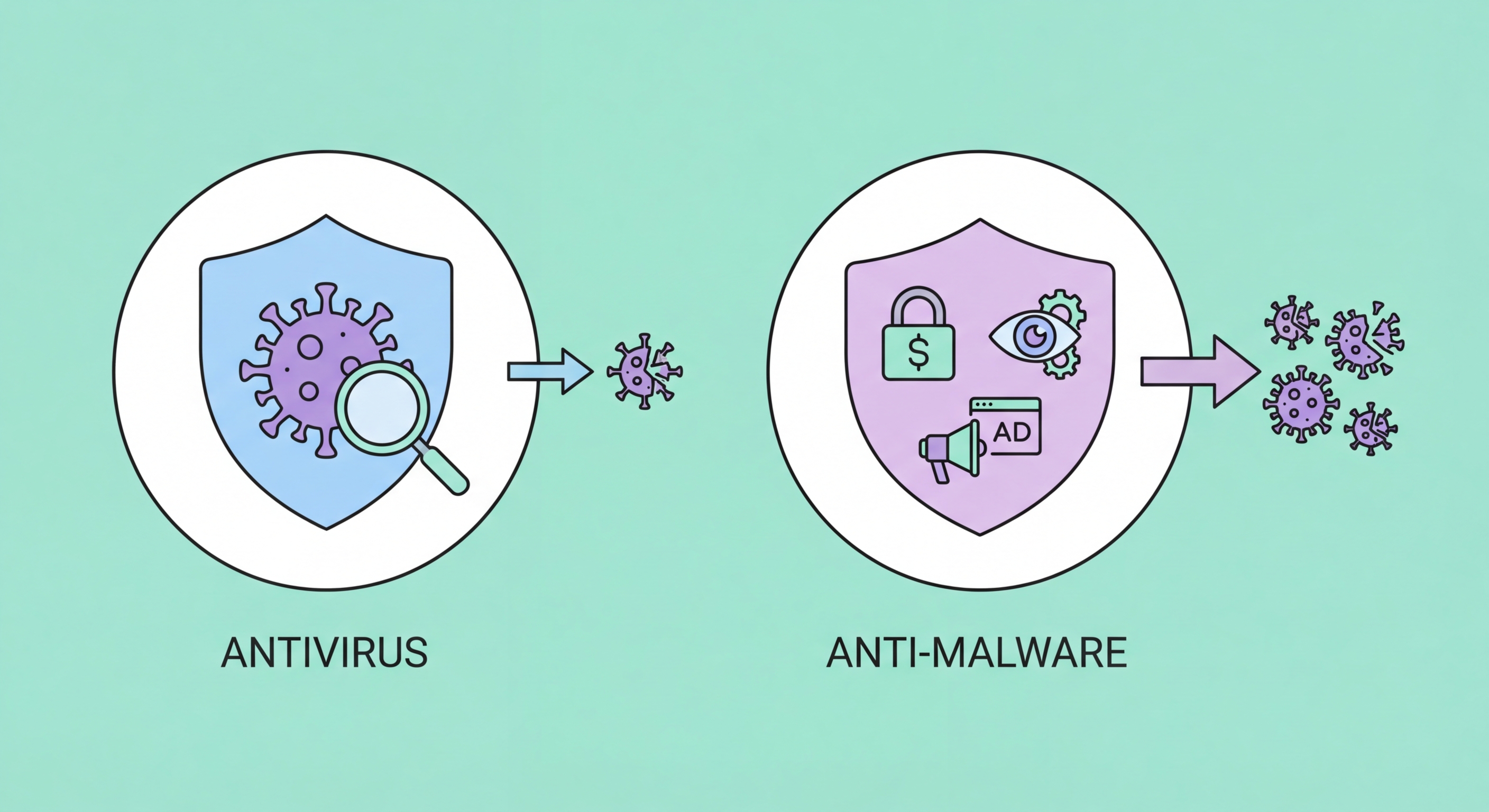 Antivirus vs anti-malware comparison