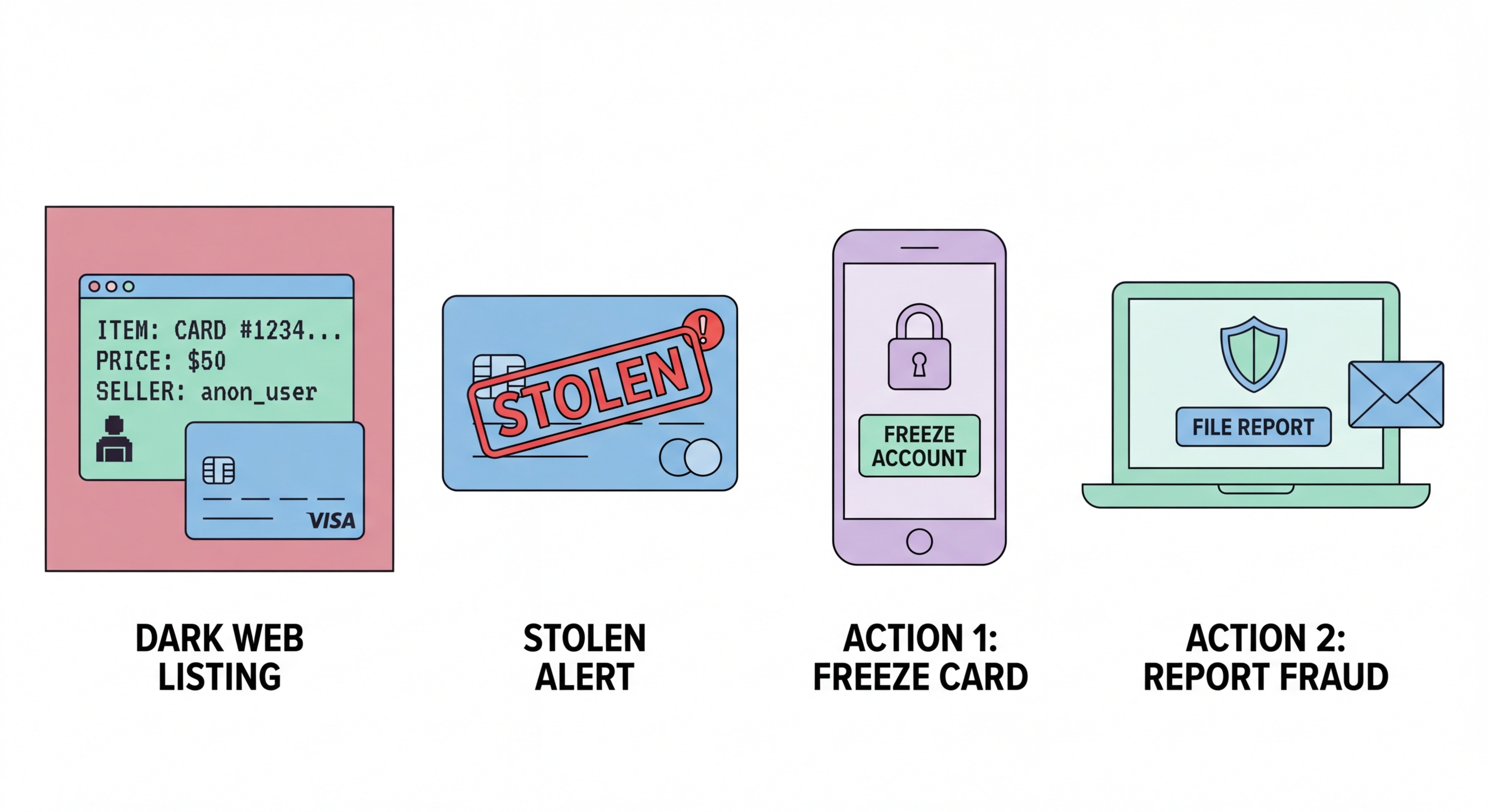 Credit card on dark web what to do