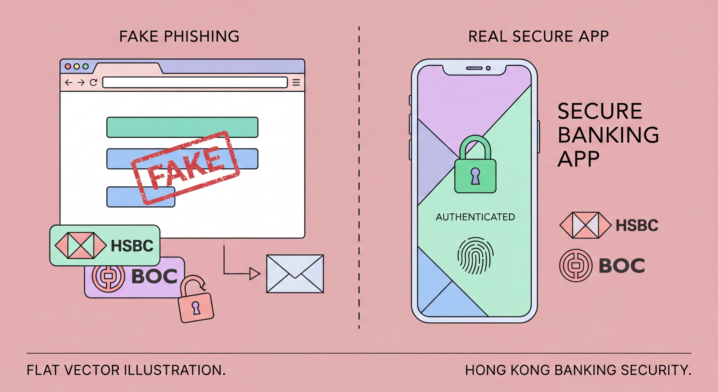 Bank phishing attacks Hong Kong