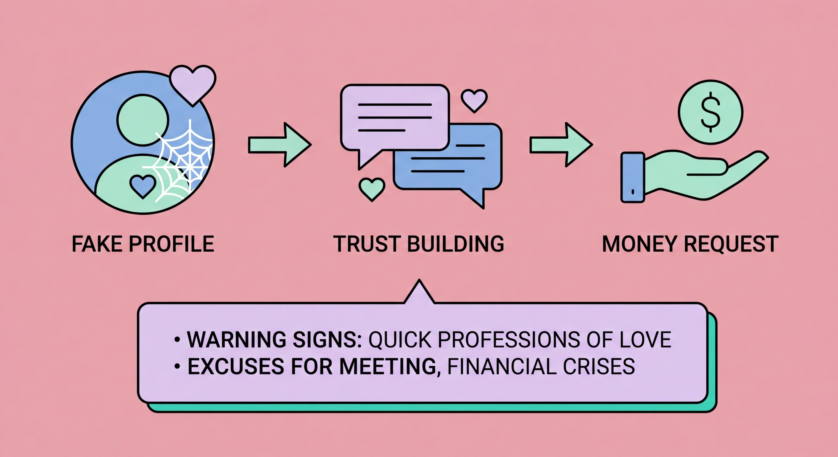 Romance scams Hong Kong dating app fraud illustration