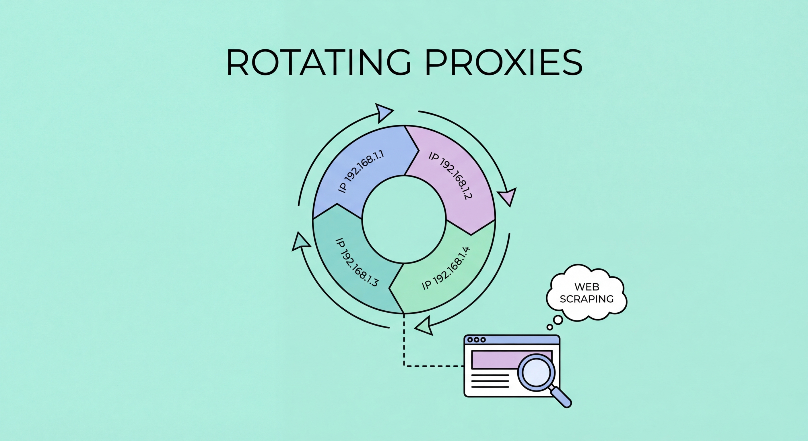 Rotating proxy pool diagram