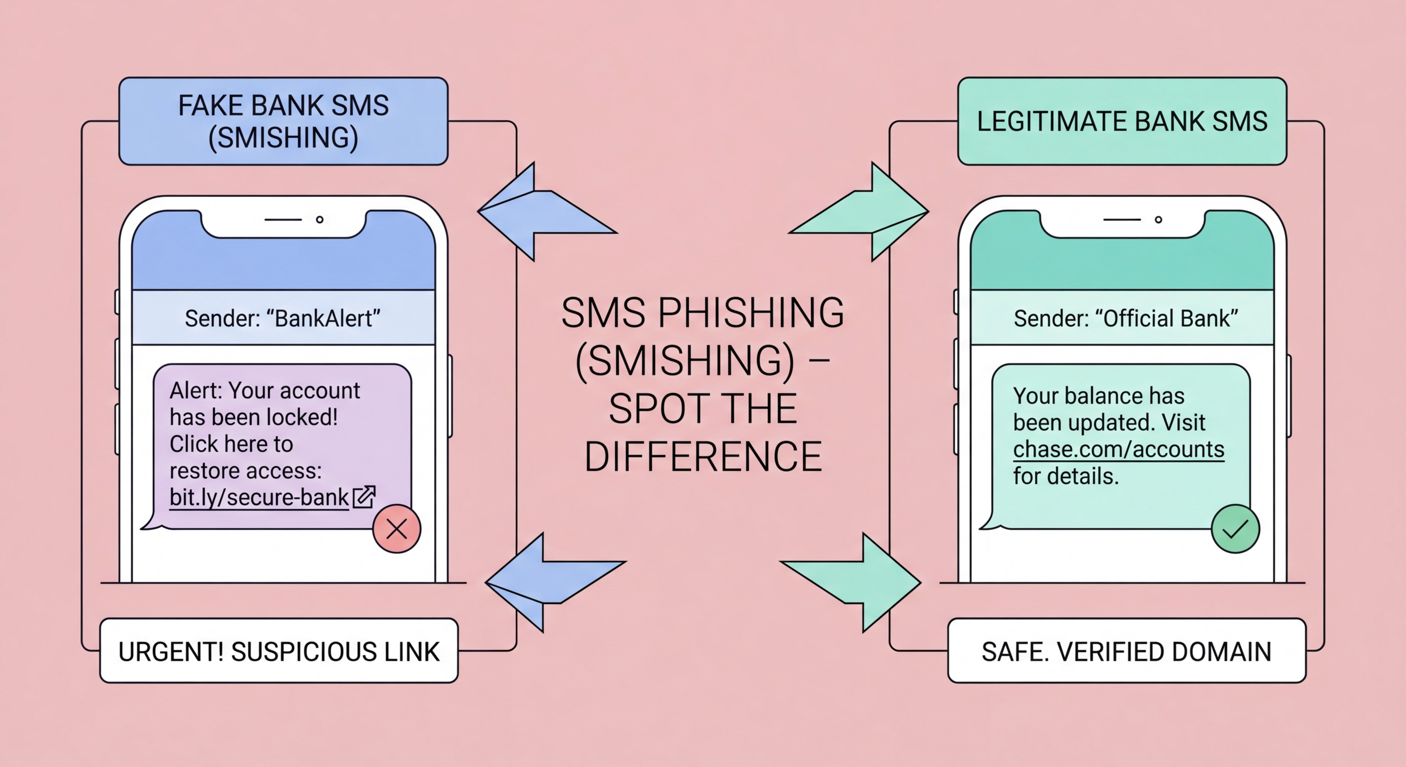 SMS phishing smishing attacks in Hong Kong illustration