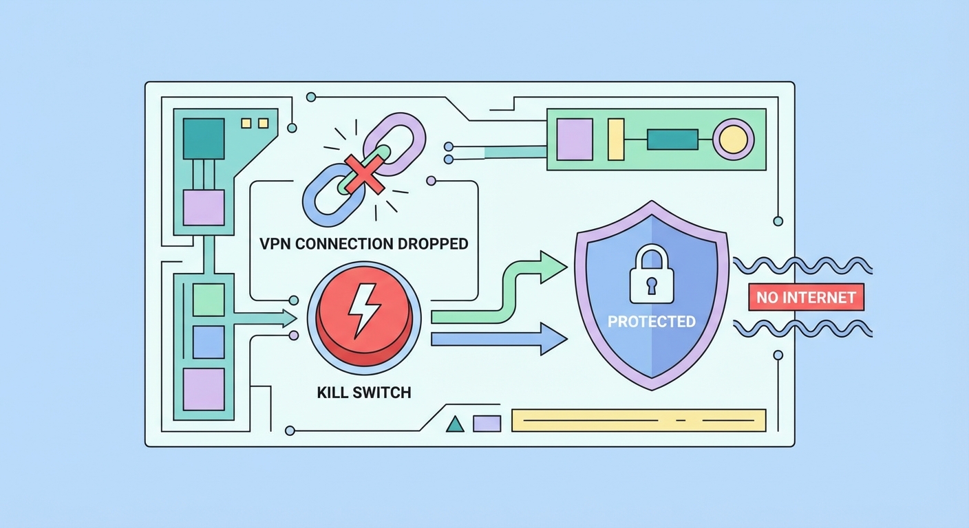 VPN kill switch blocking internet on connection drop