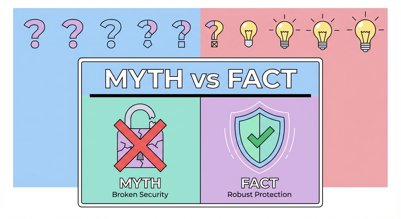 VPN myths vs facts illustration