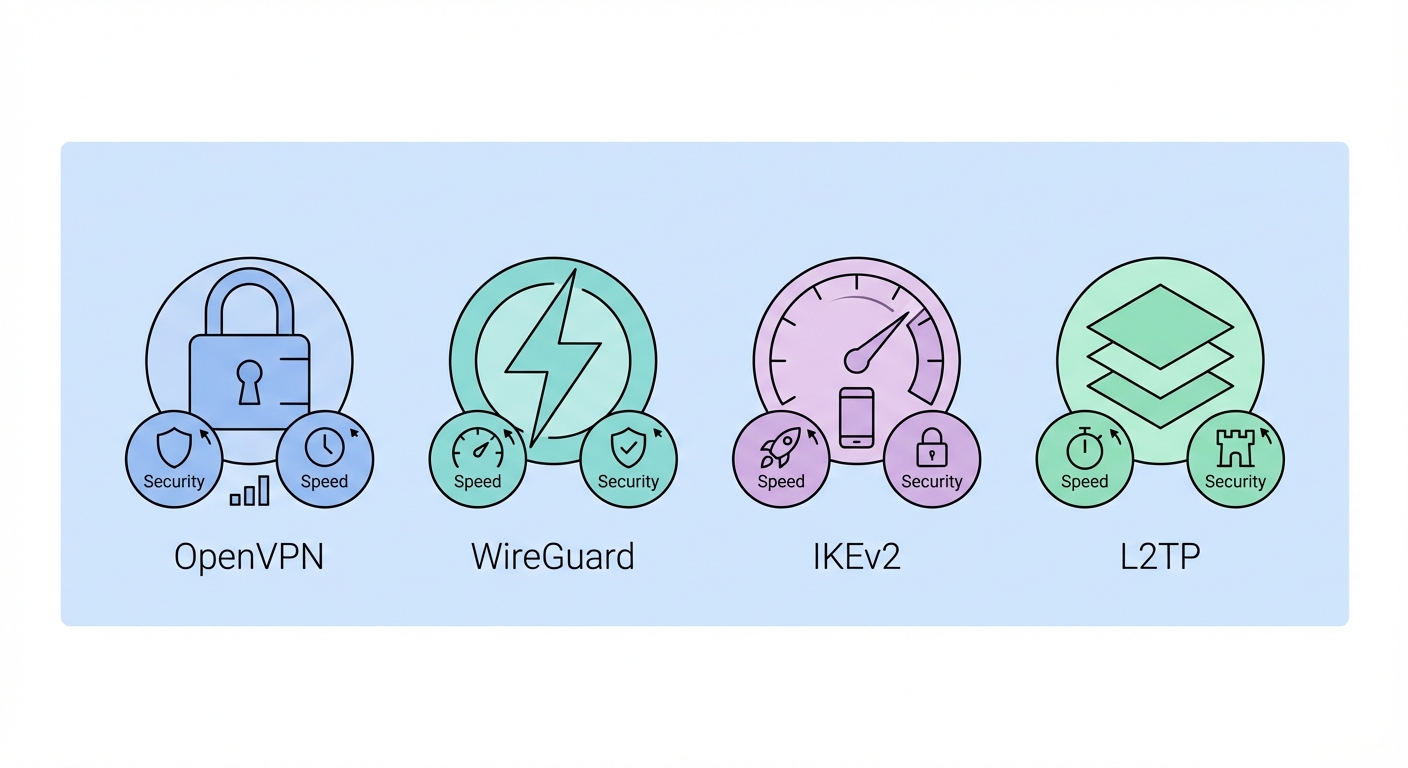 VPN protocol comparison overview
