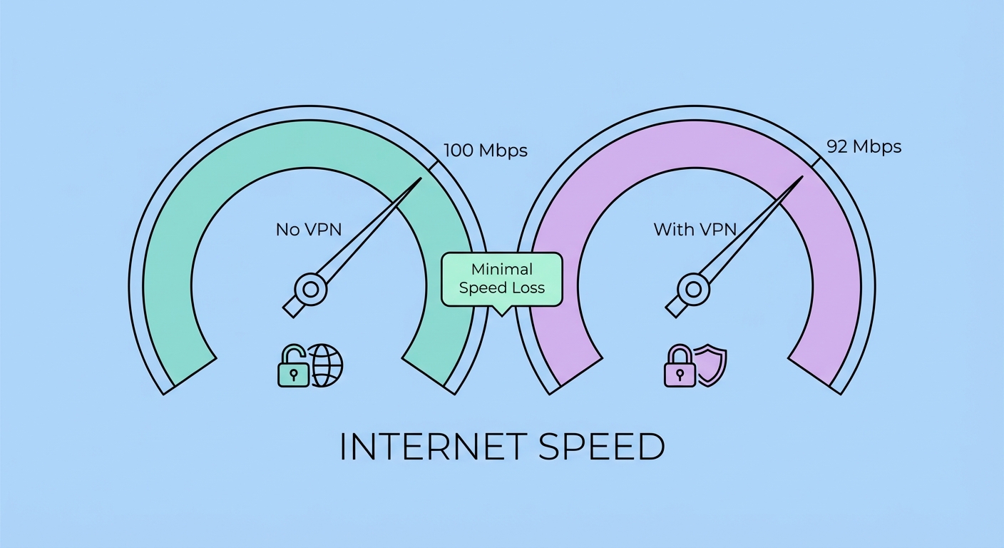VPN speed test results and performance comparison