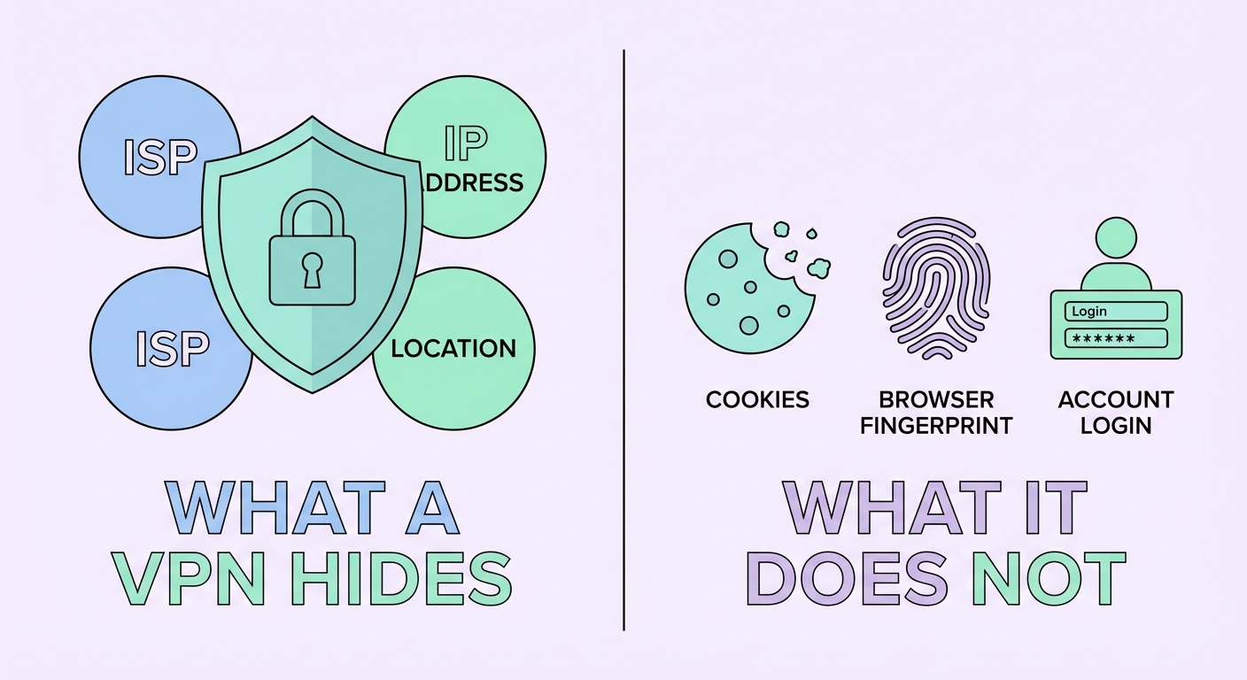 What a VPN hides from ISP and websites