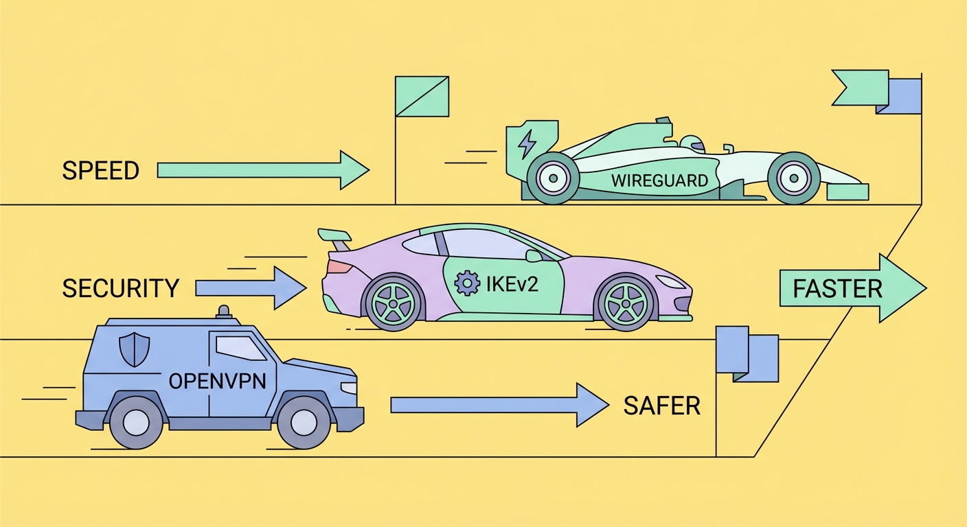 VPN protocols comparison chart